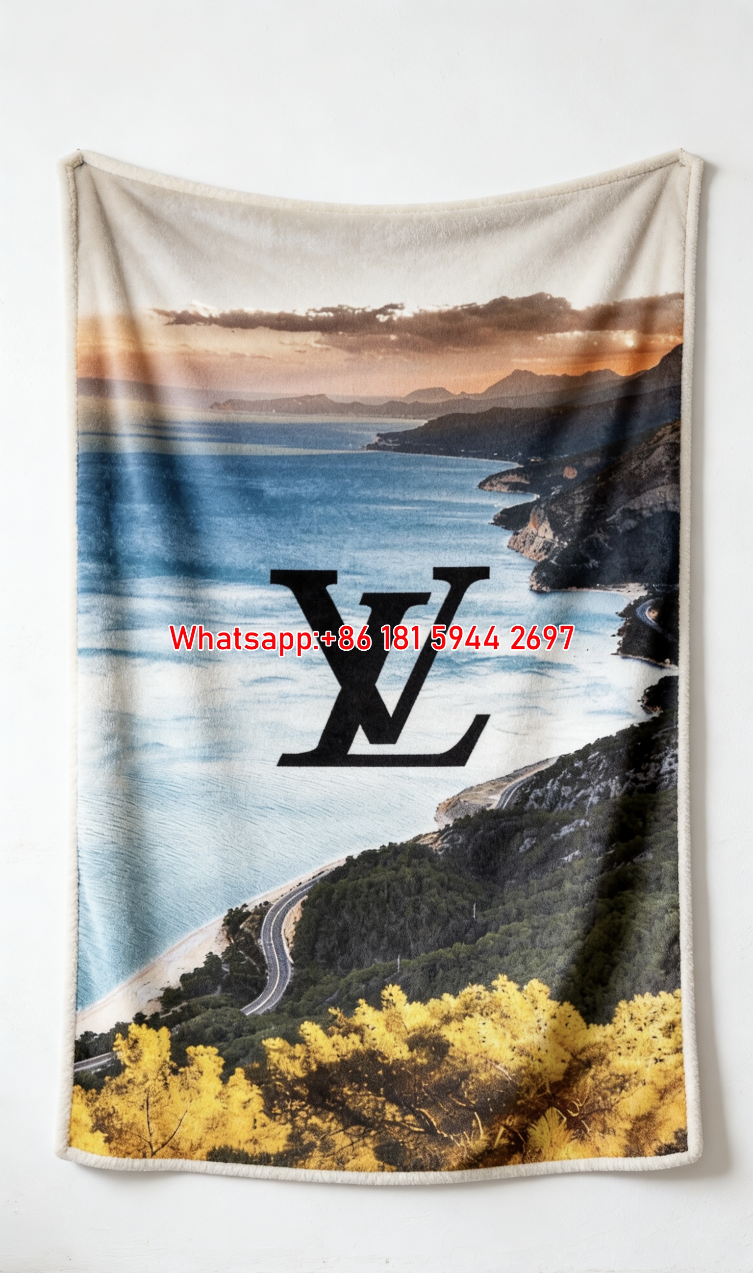 LV Coastal Vista Blanket LV Mediterranean View Throw IMG_3272